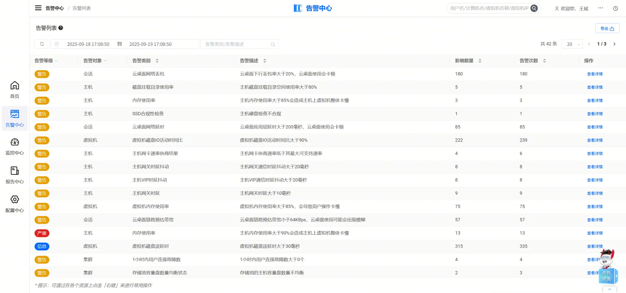 企业云桌面_全局细致的桌面监控数据